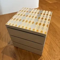 重箱 金色銀色波模様 4仕切り付き