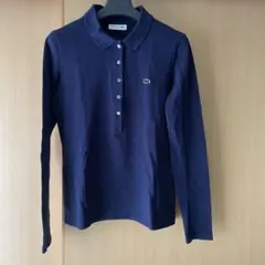 LACOSTE スリムフィット 長袖ポロシャツ 38 ネイビー