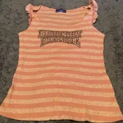 バーバリーブルーレーベル　キラキラストーン　フリルタンクトップ　38 未使用