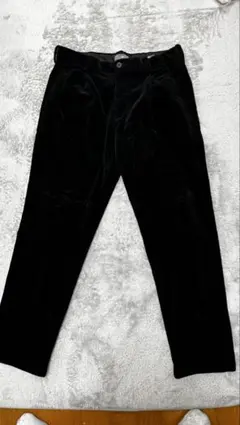 コーデュロイ ストレートパンツ　ブラック