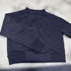 GU M ネイビー ハイネックニット 長袖