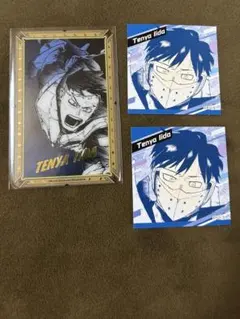 ヒロアカ 原画展 飯田天哉 箔押しクリアカード スクエアステッカー