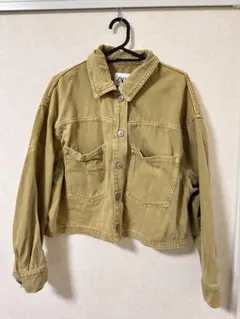 ZARA クロップド デニム オーバーシャツ ジャケット