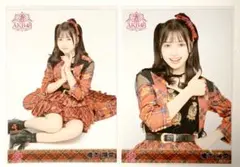 AKB48 橋本陽菜 20周年記念 赤チェック 衣装 ランダム 生写真 2点