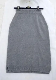 HERMES 最高級カシミヤ100％　 ニットスカート36 極美品のサムネイル