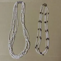 淡水パールネックレス 2つ