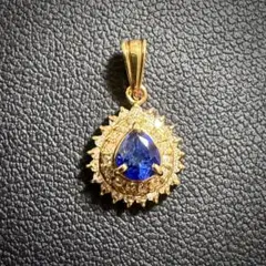 JH316☆高級 イエローサファイア0.58ct ダイヤ K18 ヘッド 鑑付