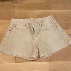ベージュ コーデュロイ ショートパンツ