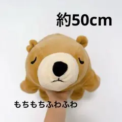 【抱き枕】茶色 クマ ぬいぐるみ 約50cm 子供 ぷにぷに ふわふわ 大きめ