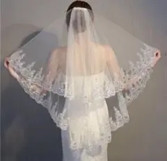 ウェディングベール　刺繍