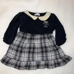 SLAP SLIP ワンピース 80cm 黒/チェック柄