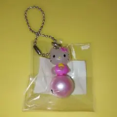 ハローキティ キーホルダー ピンク 鈴付き
