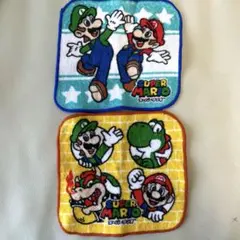 スーパーマリオ　ハンカチ　ミニタオル　幼稚園　保育園　まとめ売り　ルイージ
