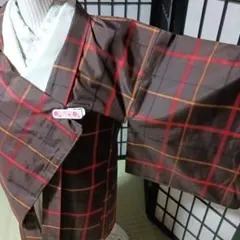 5-25羽織　アンテイーク　赤の格子