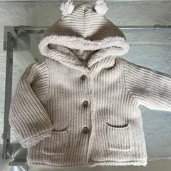 【美品】gapクマ耳フード付きカーディガン