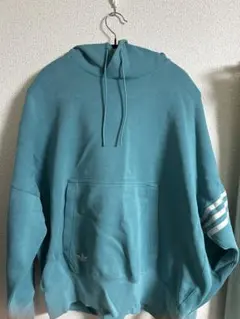 adidas 青緑 パーカー Lサイズ