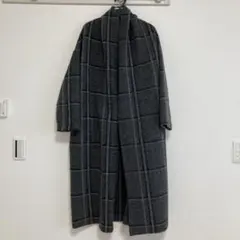 le.coeur blanc グレー チェック柄 ロングコート