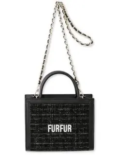 FURFUR ブラックショルダーバッグ