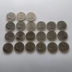 フランス　1フラン硬貨　21枚のサムネイル