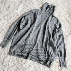 INED イネド タートルネック ニット グレー 長袖 カシミヤ M