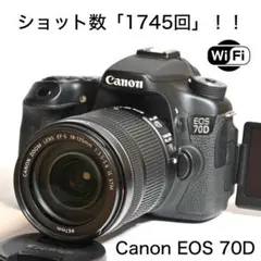 Canon EOS 70D レンズキット★ショット数1745回★バッテリー2個！