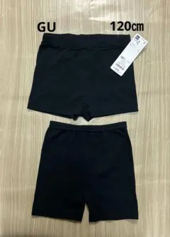 GU ガールズ　一分丈スパッツ　オーバーパンツ　２枚セット　120㎝