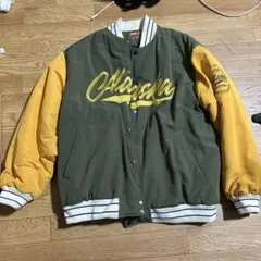 BASIC PLAN スタジャン Lサイズ オリーブグリーン/イエロー