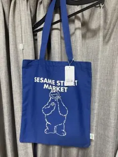 新品タグ付き　セサミストリートマーケット　クッキーモンスター　トートバッグ