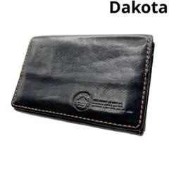 【Dakota】 ダコタ 本革 名刺入れ ブラック レザー 二つ折り　カード入れのサムネイル