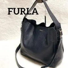 【美品】FURLAフルラ ショルダーバッグ 2way カプリッチョ シボ革