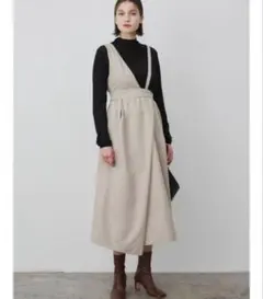 新品タグ付き ELENDEEK ワンショルダージャンパースカート ベージュ 1