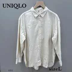美品❗️ユニクロ『UNIQLO』コーデュロイ シャツ【L】オフホワイト