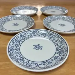 たち吉　橘吉　染付　唐草　銘々皿　5枚 和皿 和食器　１６センチのサムネイル