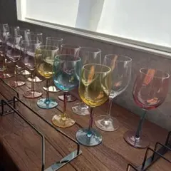カラフルなワイングラス15個セット