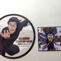 忍たま乱太郎　忍務振り返りの段　コースター　忍たま乱太郎マン　シール　山田伝蔵