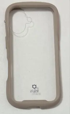 iFace iPhone 16 ケース クリア 強化ガラス(ベージュ)