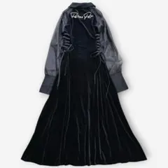 新品未使用 パメオポーズ アンブロ コラボ ベロア シアー ワンピース ドレス