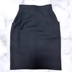 JUNKO SHIMADA ウール　タイトスカート　ネイビー　春服　レディース