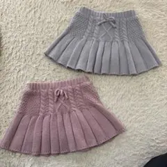Petit main プリーツスカート 2色セット