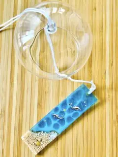 風鈴 海 イルカ 星の砂 レジン windchime resin