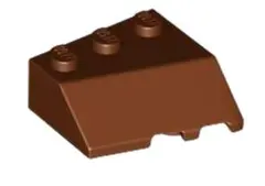 レゴ　6554327　スロープウェッジ　3x3　左　ブラウン　4個