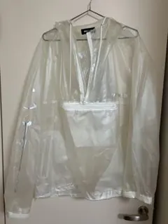 CK Calvin Klein ロゴプリント PVC クリアアノラックパーカー - メルカリ