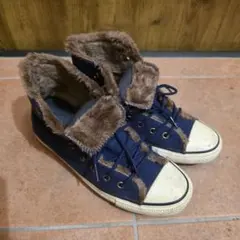 Converse All Star ボア スニーカー ネイビー　コンバースのサムネイル