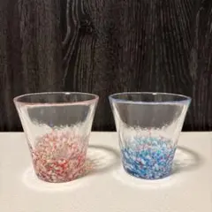 日本製　津軽びいどろペアグラス　afternoon tea