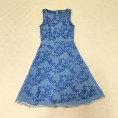 ORSAY ノースリーブ 花柄 ワンピース ブルーのサムネイル