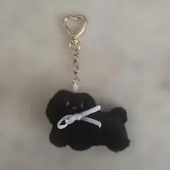 黒い犬のぬいぐるみ キーホルダー