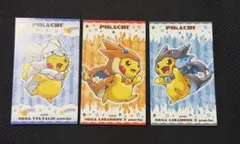 【希少】ポンチョを着たピカチュウ 名刺 ポストカード 3枚セット