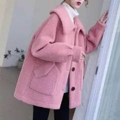 韓国風 ふわふわ アウター ジャケット コート 毛皮