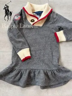 【お値下げ中！】Ralph Lauren 襟付きグレーワンピース110/4T