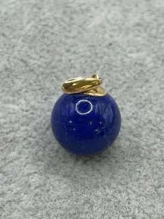 k18 ラピスラズリネックレストップ チャーム 12mm 天然石 - メルカリ